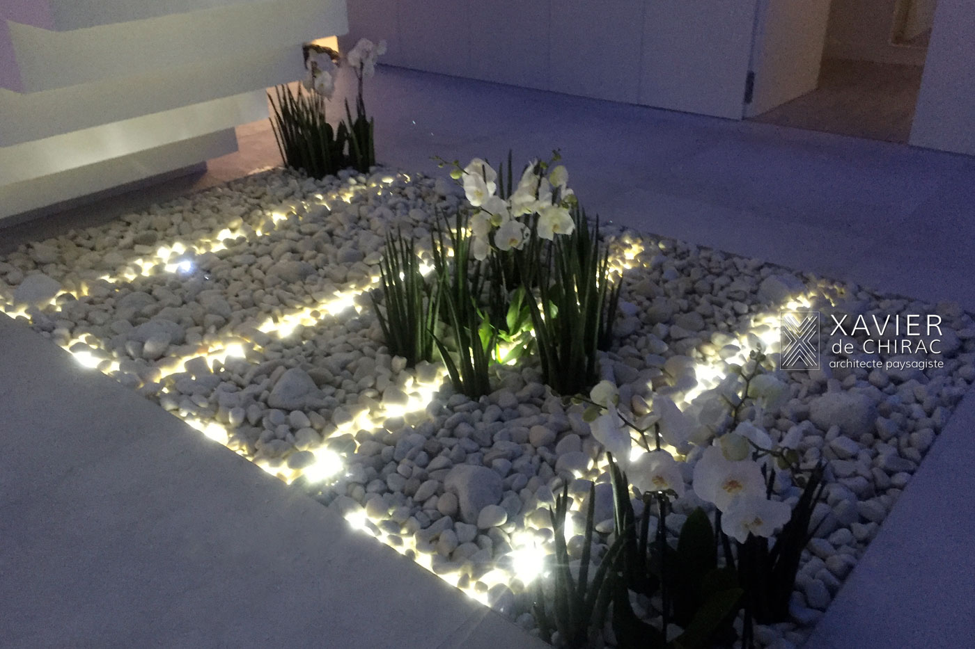 Installation intérieur éclairé