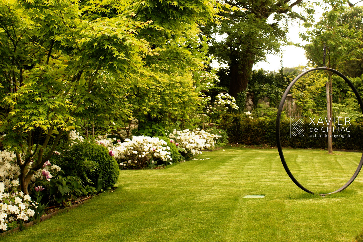 Jardin avec chambre de verdure