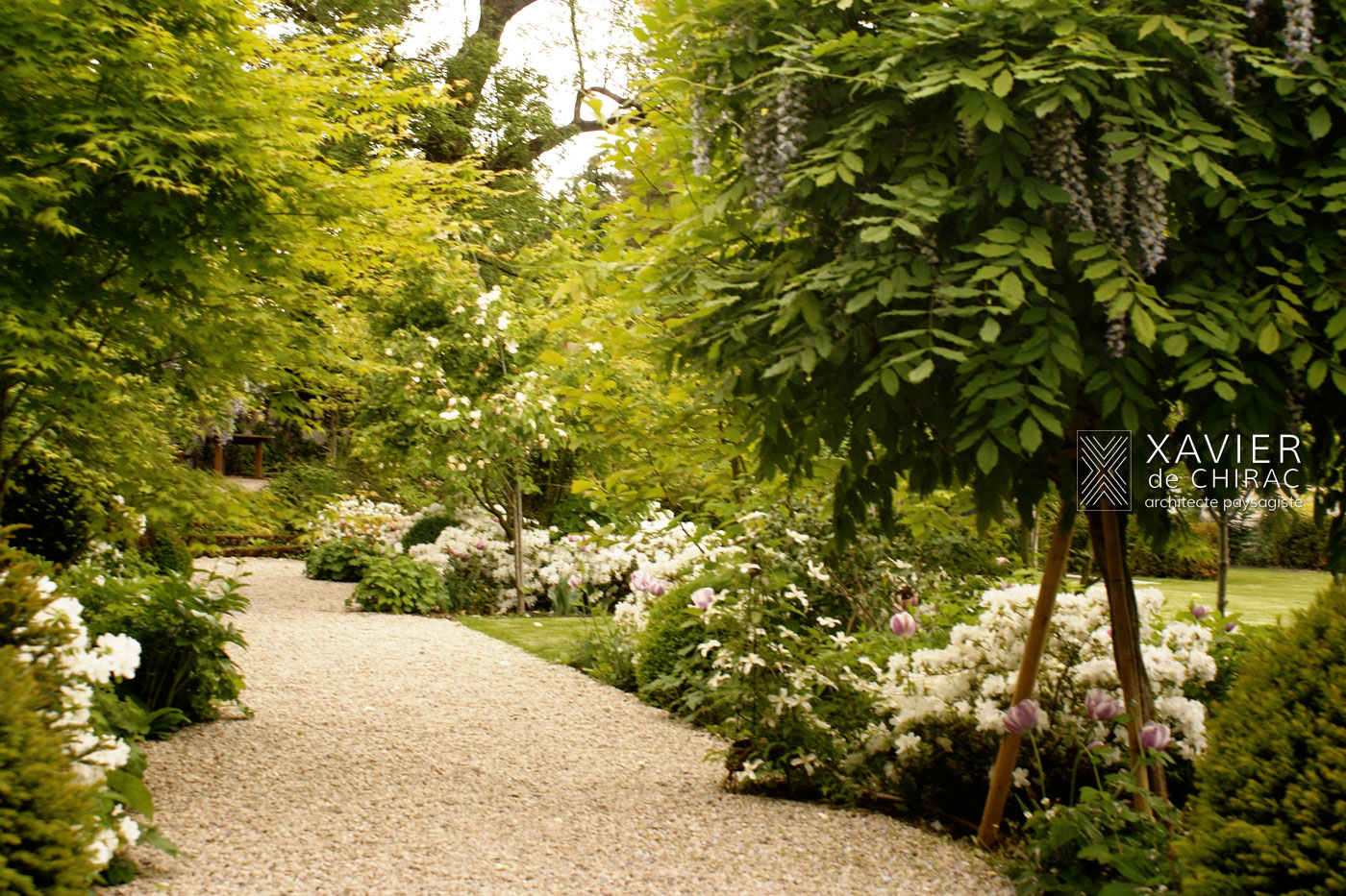 Jardin avec chambre de verdure