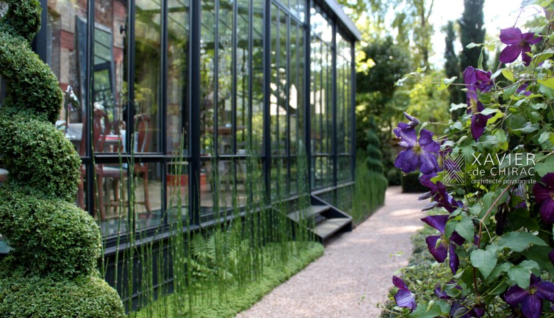 Jardin de charme à Garches, architectures poétiques