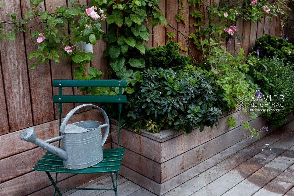 terasse en bois et cuisine