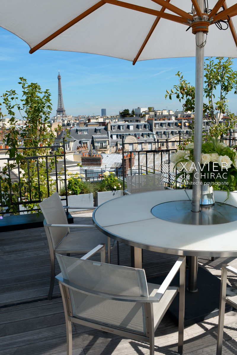 terrasse sur les toits de Paris