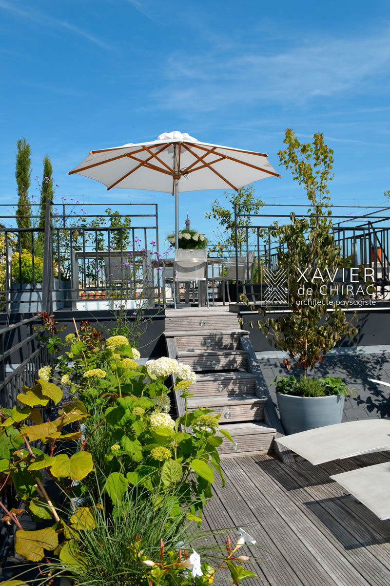 terrasse sur les toits de Paris