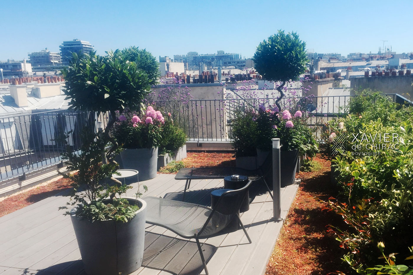 terrasses en bois hôtel Boutet